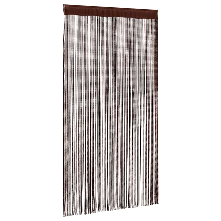Rideau en fils 2 pcs 100 x 250 cm Marron - 3