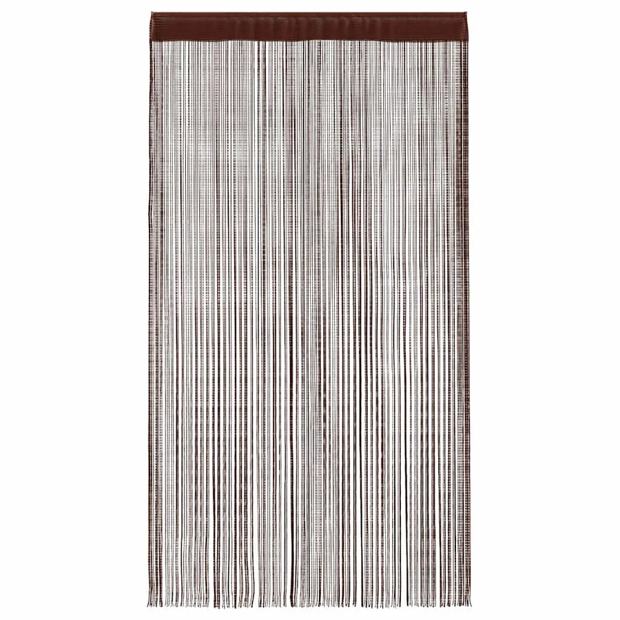 Rideau en fils 2 pcs 100 x 250 cm Marron - 4