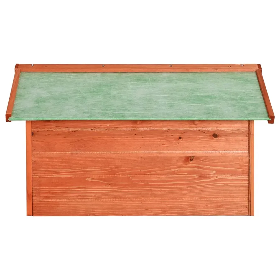 Garage de tondeuse à gazon 72x87x50 cm Bois de sapin solide - 5