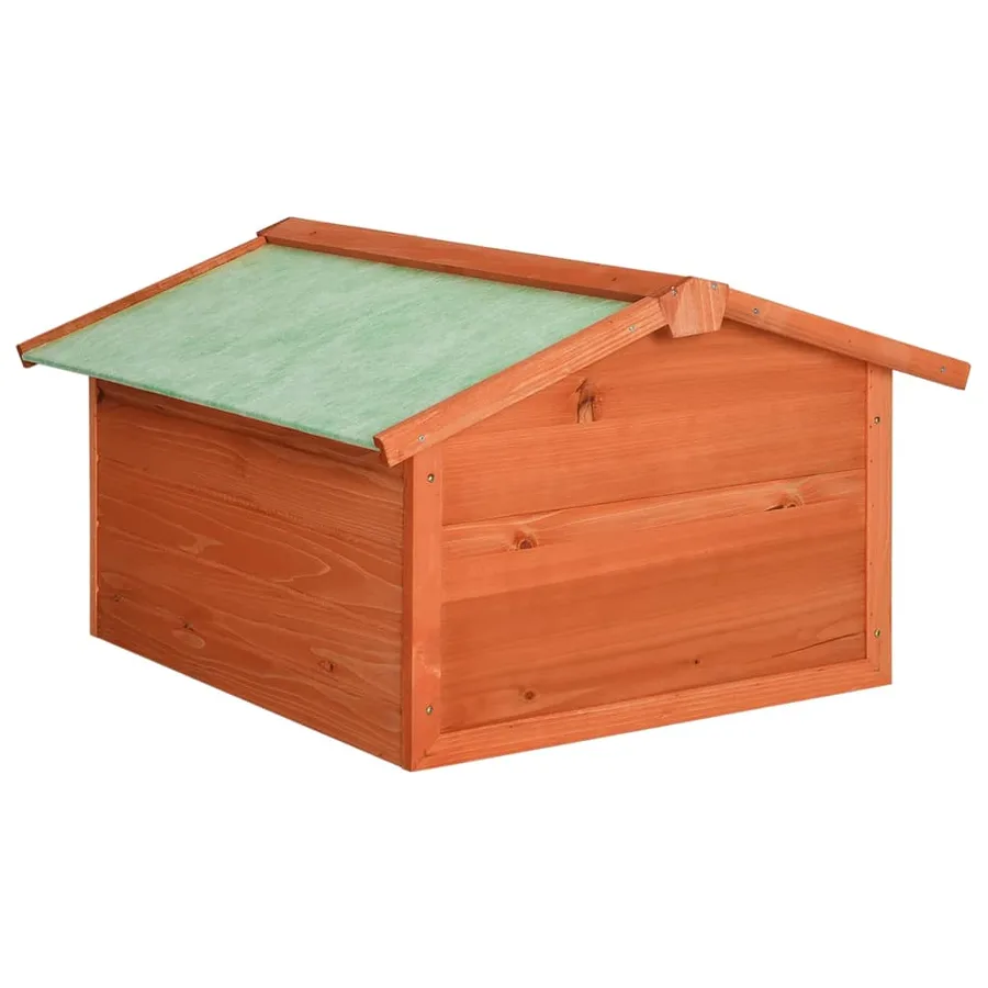 Garage de tondeuse à gazon 72x87x50 cm Bois de sapin solide - 6