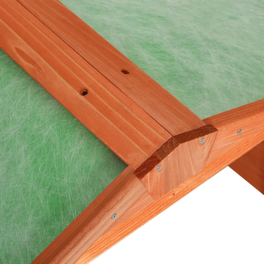 Garage de tondeuse à gazon 72x87x50 cm Bois de sapin solide - 7