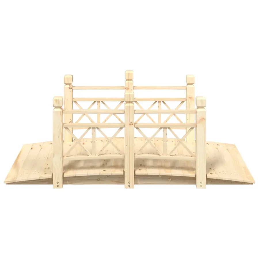 Pont de jardin avec garde-corps 150x67x56cm bois massif épicéa - 3