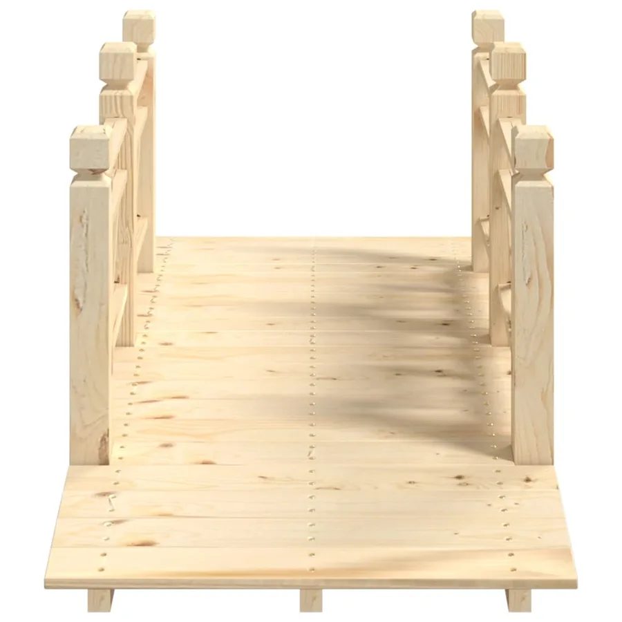Pont de jardin avec garde-corps 150x67x56cm bois massif épicéa - 4