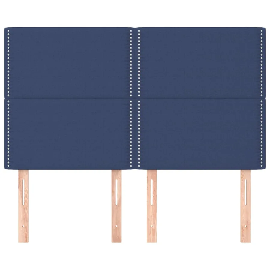 Tête de lit Bleu 144x5x118/128 cm Tissu - 3