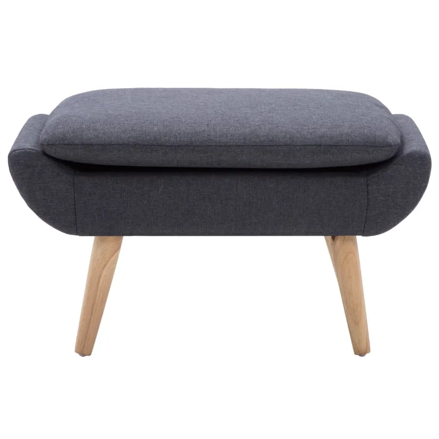 Repose-pied Tapisserie en tissu 73 x 43 x 42 cm Gris foncé - 2