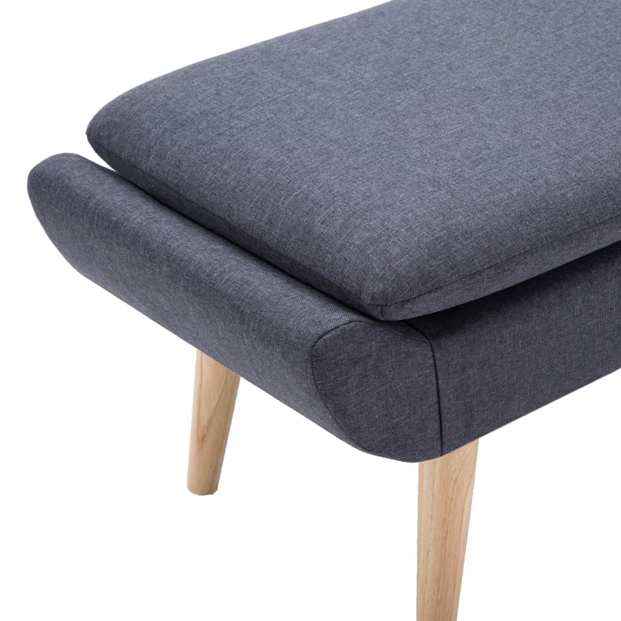 Repose-pied Tapisserie en tissu 73 x 43 x 42 cm Gris foncé - 4