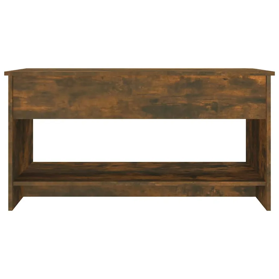 Table basse Chêne fumé 102x50x52,5 cm Bois d'ingénierie - 6