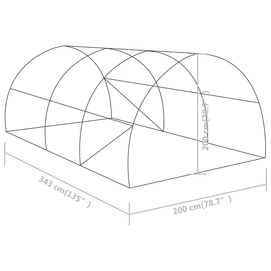 Serre 6,86 m² 3,43x2x2 m - 12