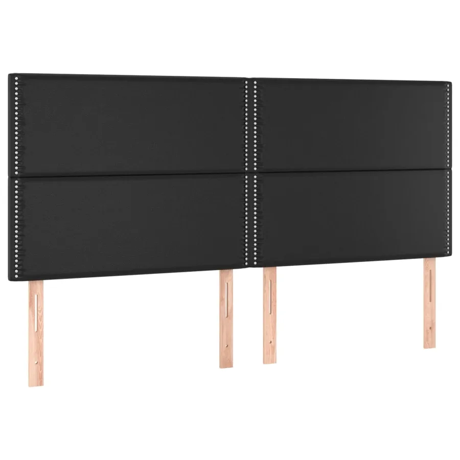 Tête de lit à LED Noir 180x5x118/128 cm Similicuir - 4
