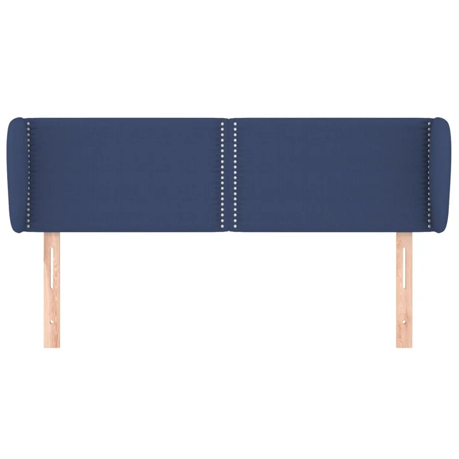 Tête de lit avec oreilles Bleu 147x23x78/88 cm Tissu - 3