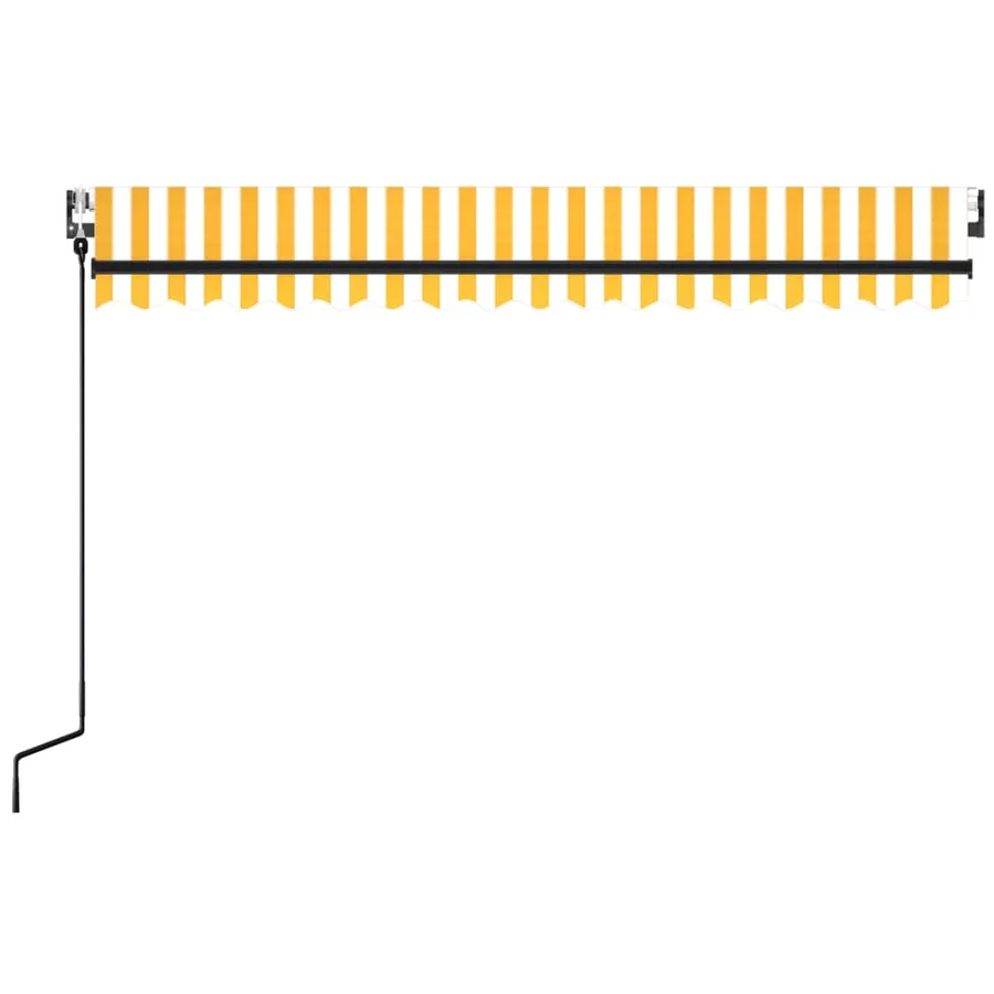 Auvent rétractable automatique 450x350 cm Jaune et blanc - 4