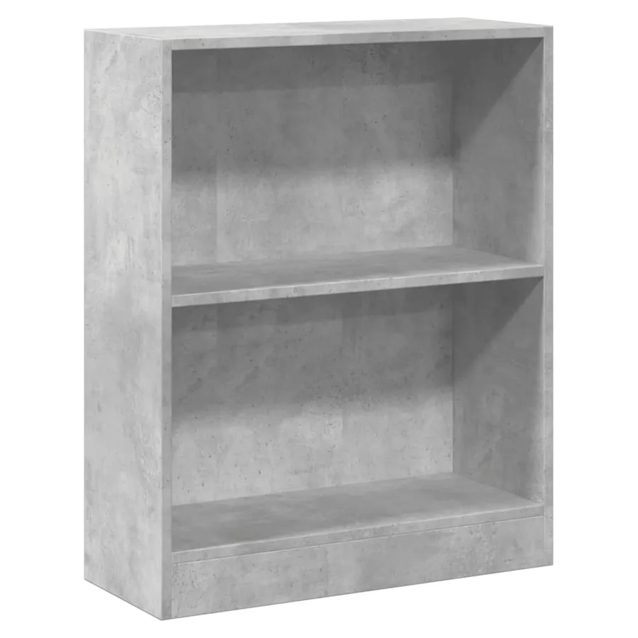 Bibliothèque Gris béton 60x24x76 cm Bois d'ingénierie - 2