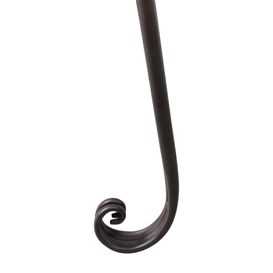 Chaise longue de jardin 128 cm Acier Antique Marron - 3
