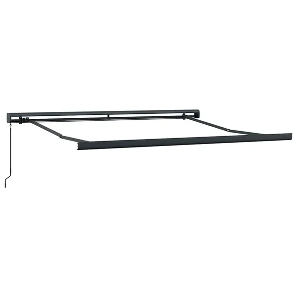 145706 vidaXL Manual Retractable Awning 350x250 cm Grey （not for individual sale） - Untranslated