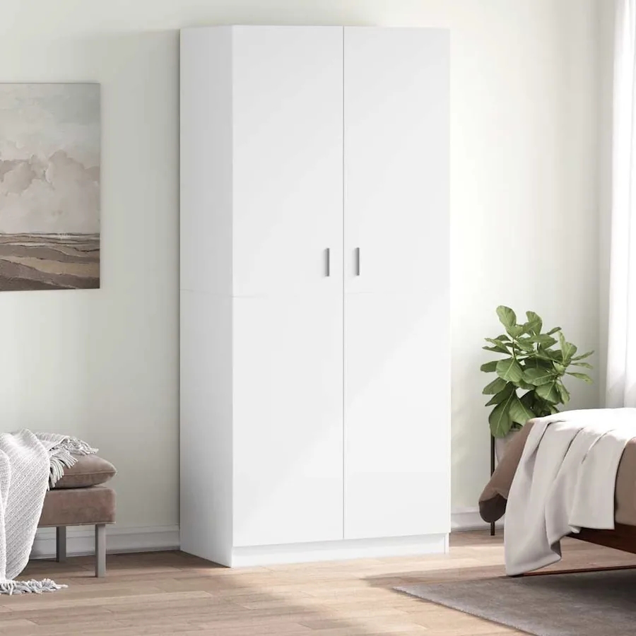 Garde-robe Blanc 90x52x200 cm Bois d’ingénierie