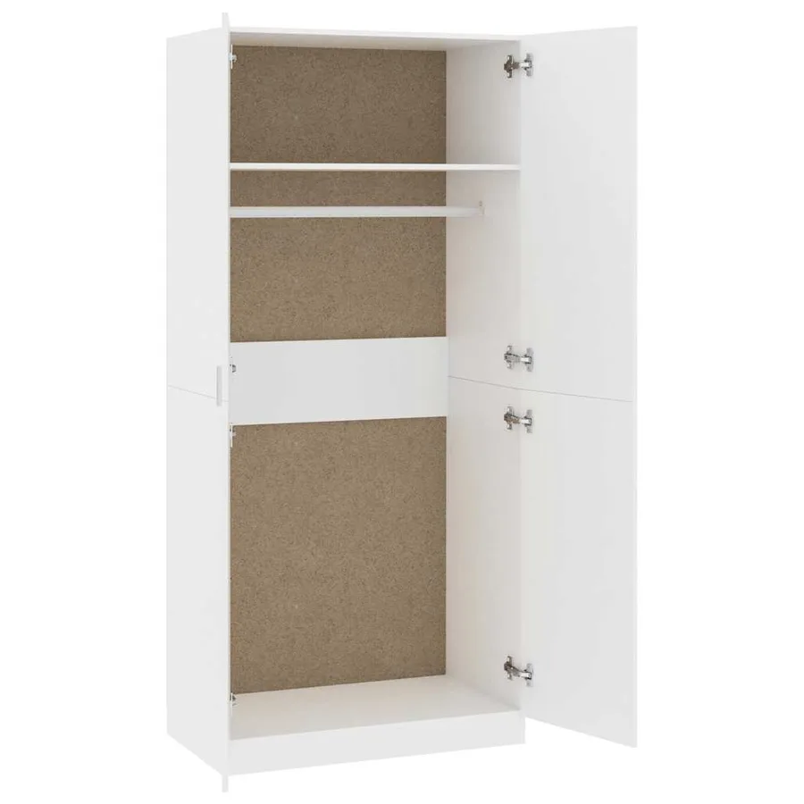 Garde-robe Blanc 90x52x200 cm Bois d’ingénierie - 5