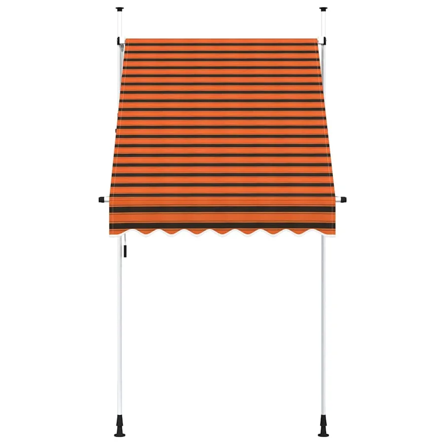 Auvent manuel rétractable 150 cm Orange et marron - 3