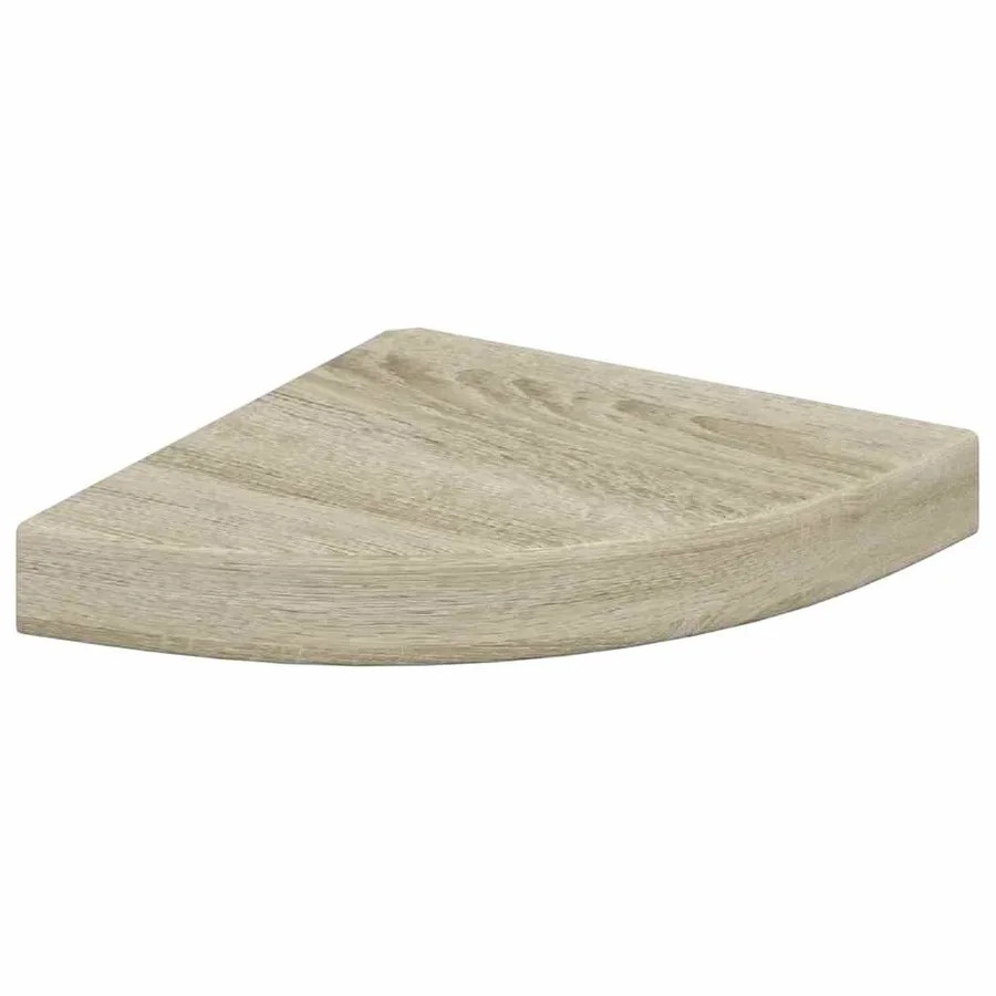 Étagères d'angle flottantes 2 pcs chêne 25x25x3,8 cm MDF - 5