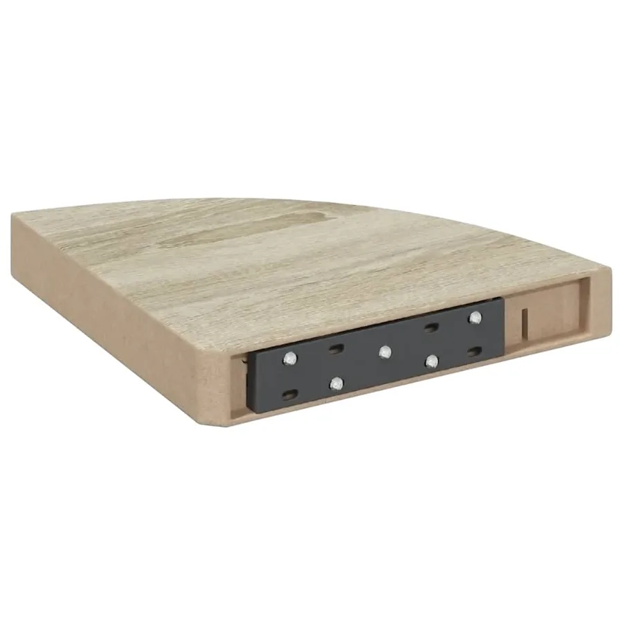 Étagères d'angle flottantes 2 pcs chêne 25x25x3,8 cm MDF - 8