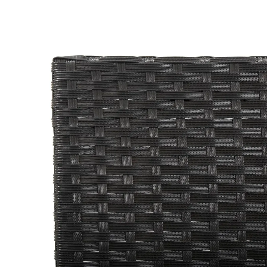 Banc de jardin avec coussins 176 cm Noir Résine tressée - 8
