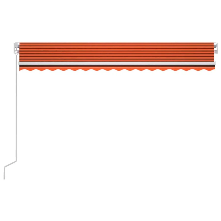 Auvent automatique capteur de vent/LED 400x300 cm Orange/marron - 3