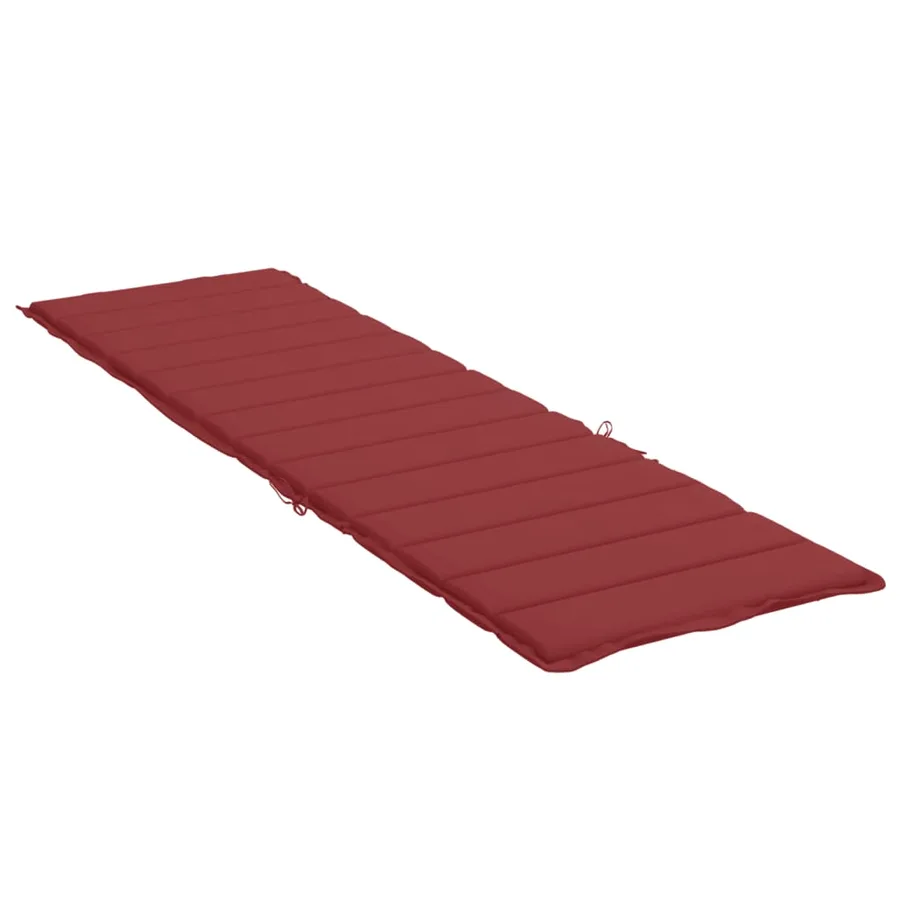 Coussin de chaise longue rouge bordeaux 200x50x3cm tissu oxford - 4