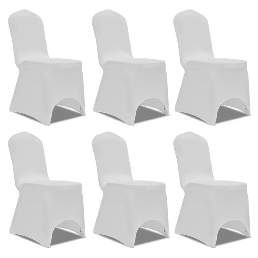 Housses élastiques de chaise Blanc 12 pcs - 2