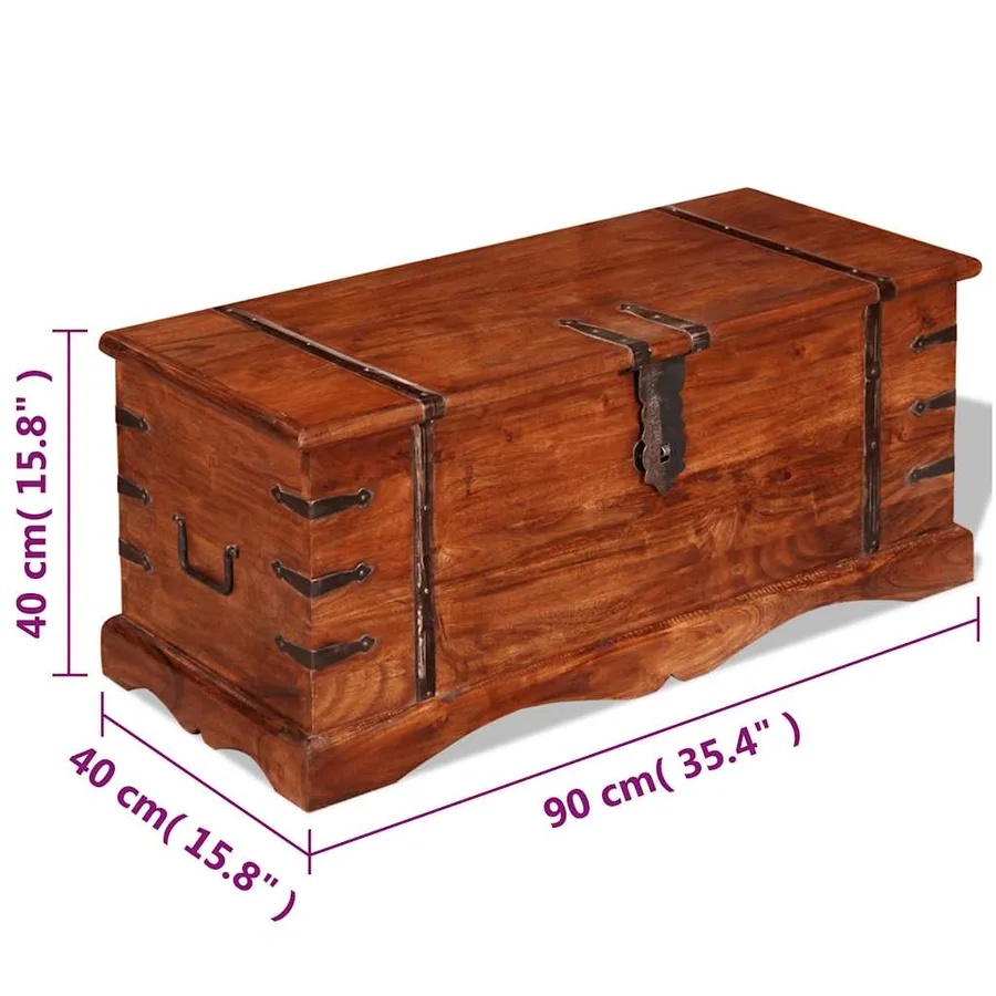 Coffre de rangement Bois massif - 5