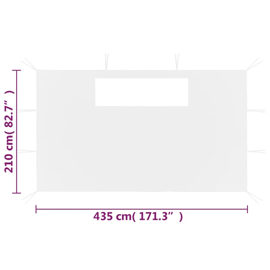 Parois latérales de belvédère avec fenêtres 2 pcs Blanc - 5
