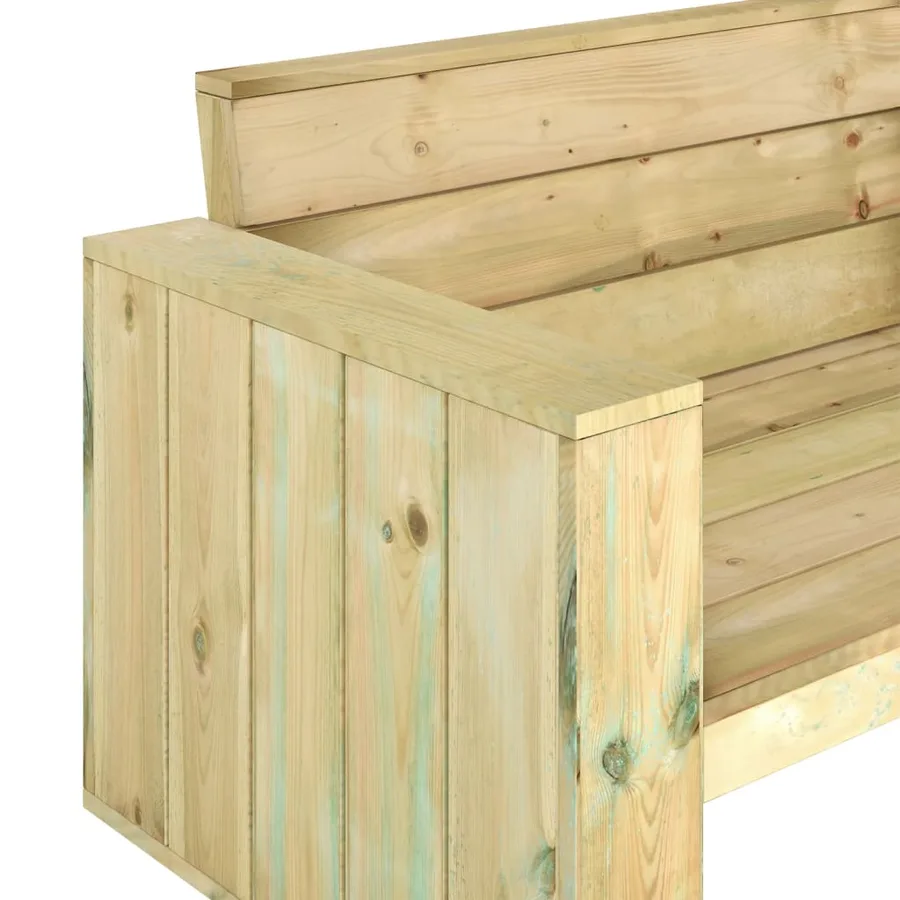 Banc de jardin 139 cm bois de pin imprégné - 6