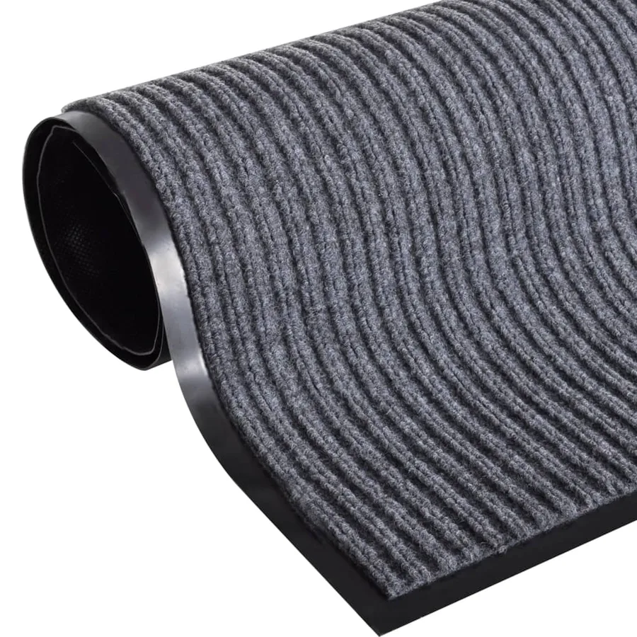 Tapis d'entrée gris 117x220 cm PVC - 2