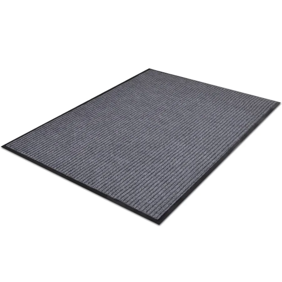 Tapis d'entrée gris 117x220 cm PVC - 3