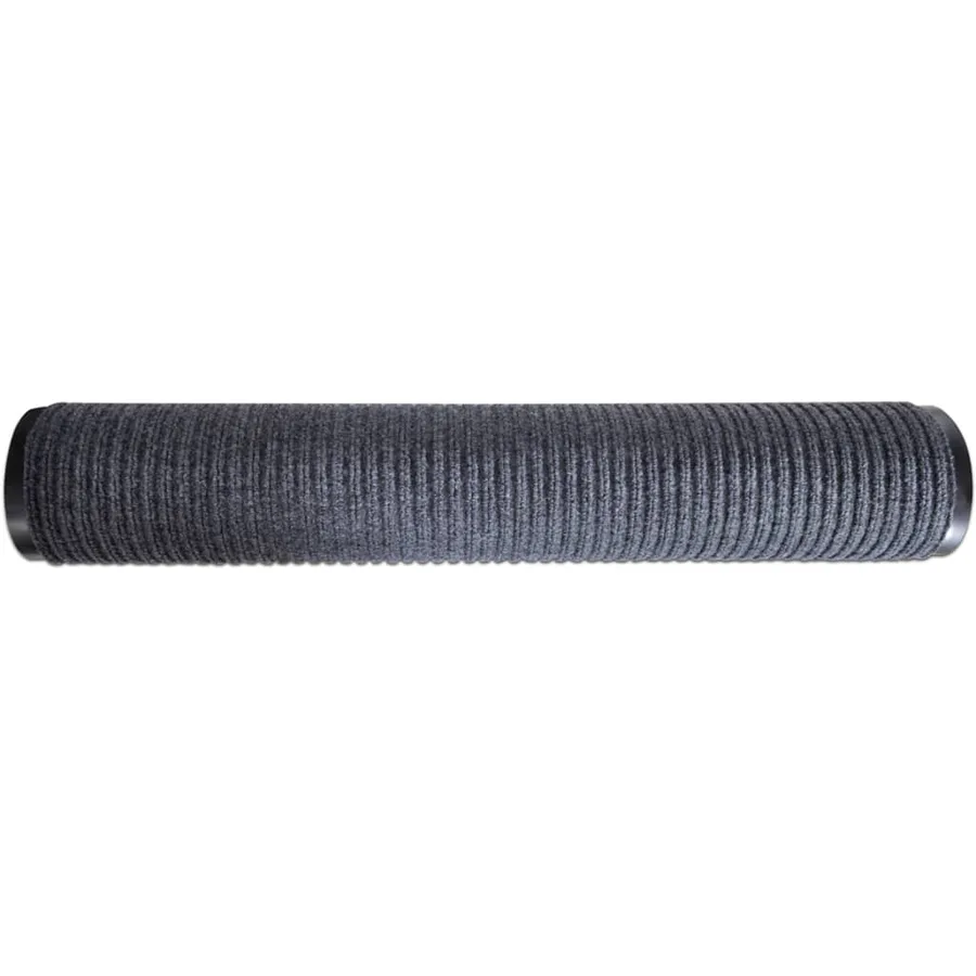 Tapis d'entrée gris 117x220 cm PVC - 4