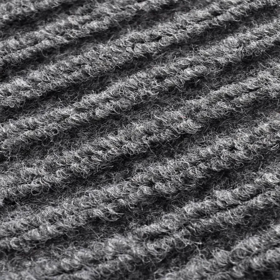 Tapis d'entrée gris 117x220 cm PVC - 6