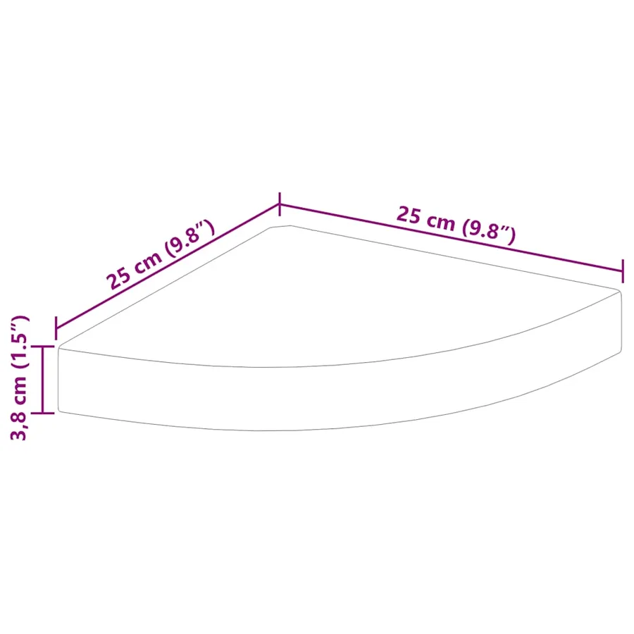Étagères d'angle flottantes 2 pcs blanc 25x25x3,8 cm MDF - 10
