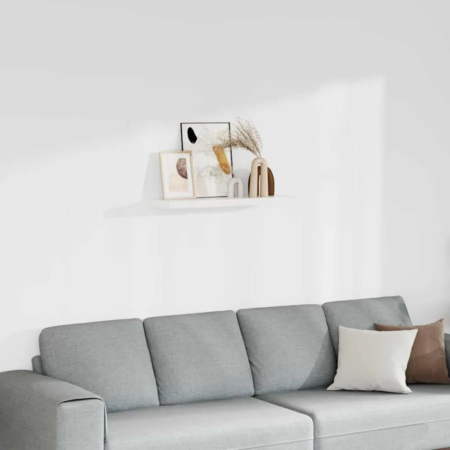 Étagère flottante murale blanc 80x23,5x3,8 cm MDF