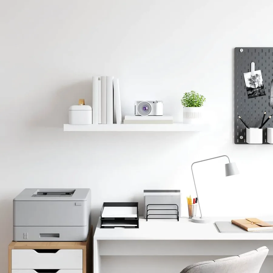 Étagère flottante murale blanc 80x23,5x3,8 cm MDF - 3