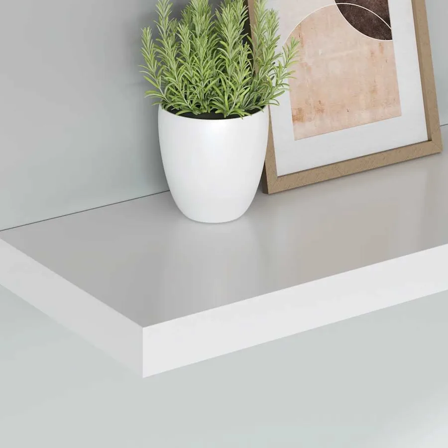 Étagère flottante murale blanc 80x23,5x3,8 cm MDF - 4