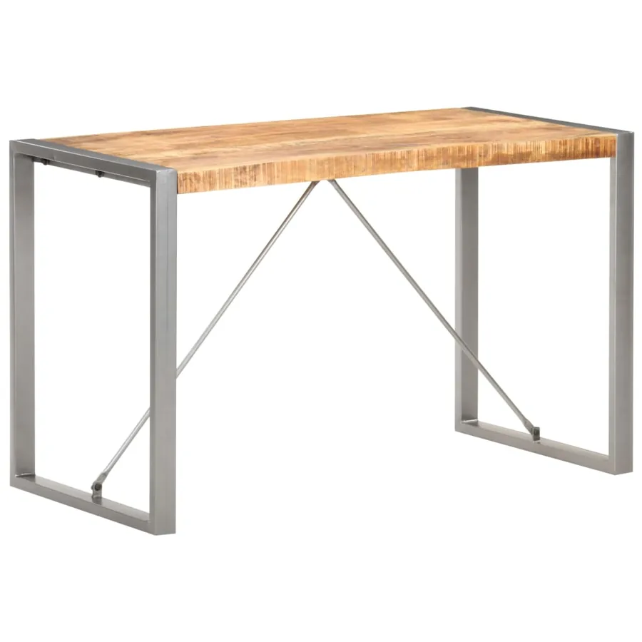 Table à dîner 120x60x75 cm Bois de manguier massif brut