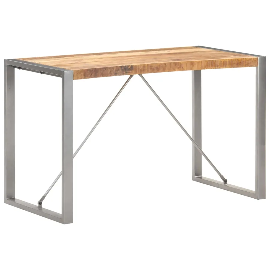 Table à dîner 120x60x75 cm Bois de manguier massif brut - 12
