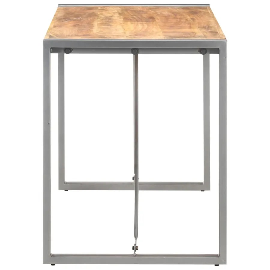 Table à dîner 120x60x75 cm Bois de manguier massif brut - 3