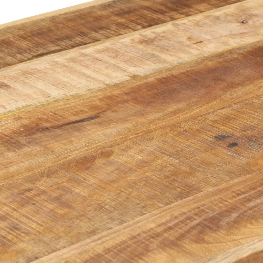 Table à dîner 120x60x75 cm Bois de manguier massif brut - 5