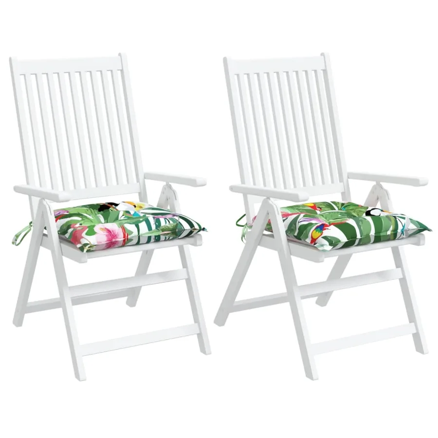 Coussins de chaise lot de 2 multicolore 50x50x7 cm tissu oxford - 4