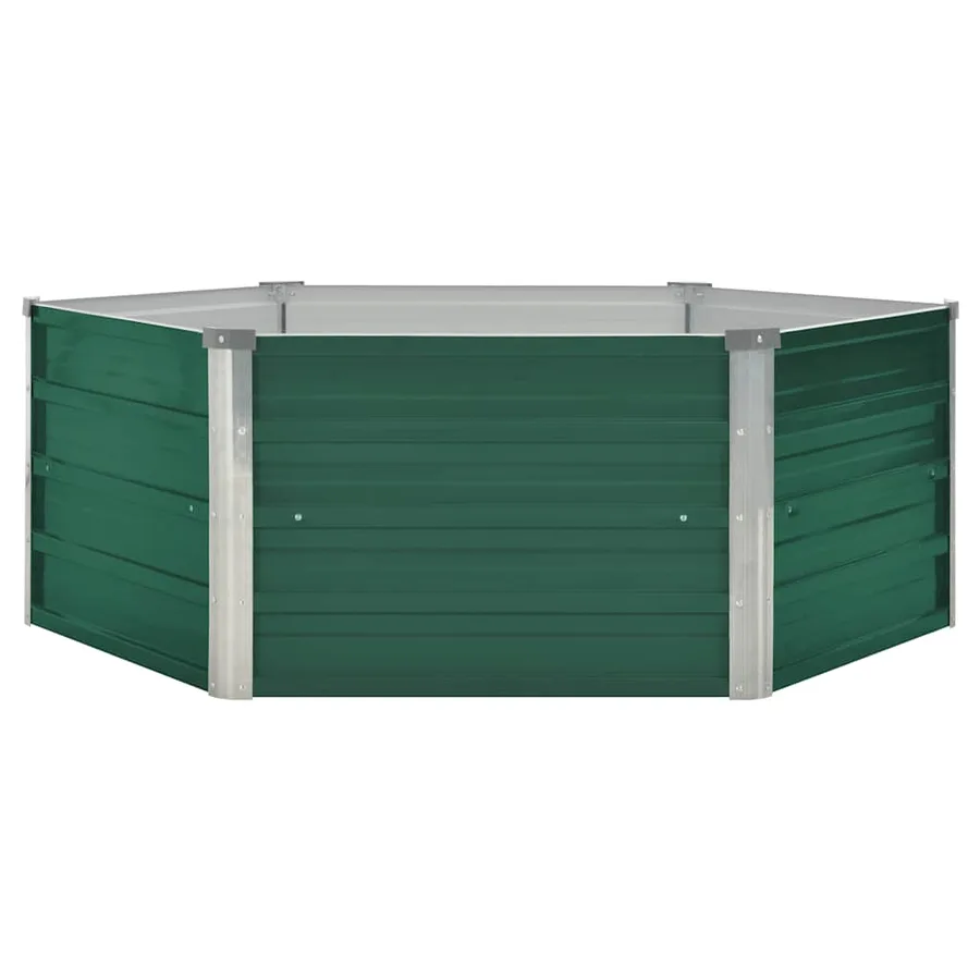 Jardinière 129 x 129 x 45 cm cm Acier galvanisé Vert - 2