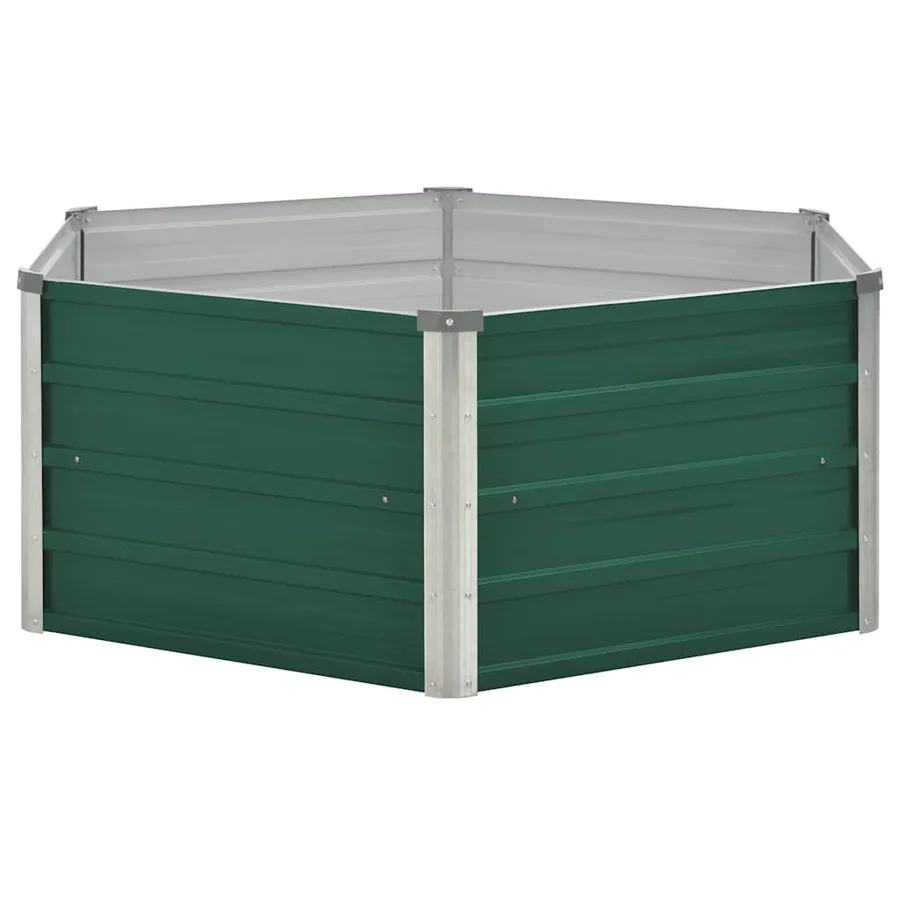 Jardinière 129 x 129 x 45 cm cm Acier galvanisé Vert - 3