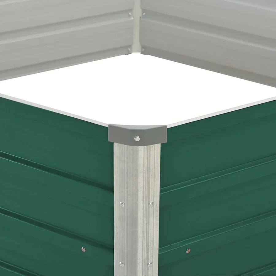 Jardinière 129 x 129 x 45 cm cm Acier galvanisé Vert - 4