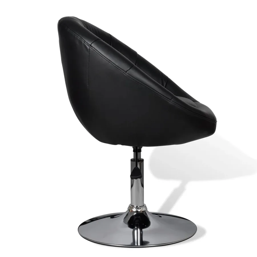 Tabourets de bar lot de 2 noir similicuir - 4