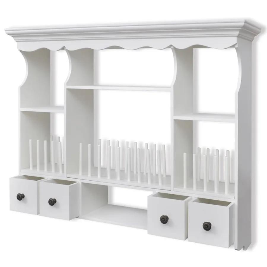 Armoire murale de cuisine en bois Blanc - 4