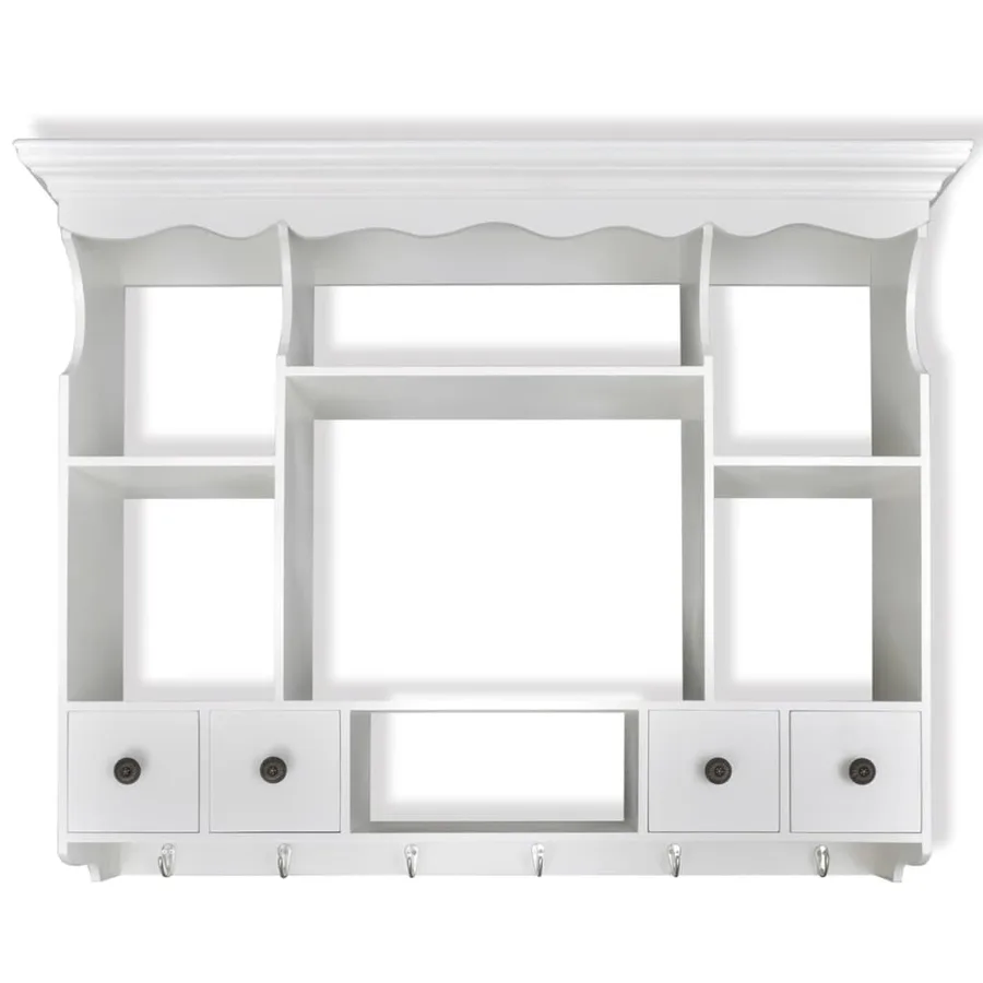 Armoire murale de cuisine en bois Blanc - 5