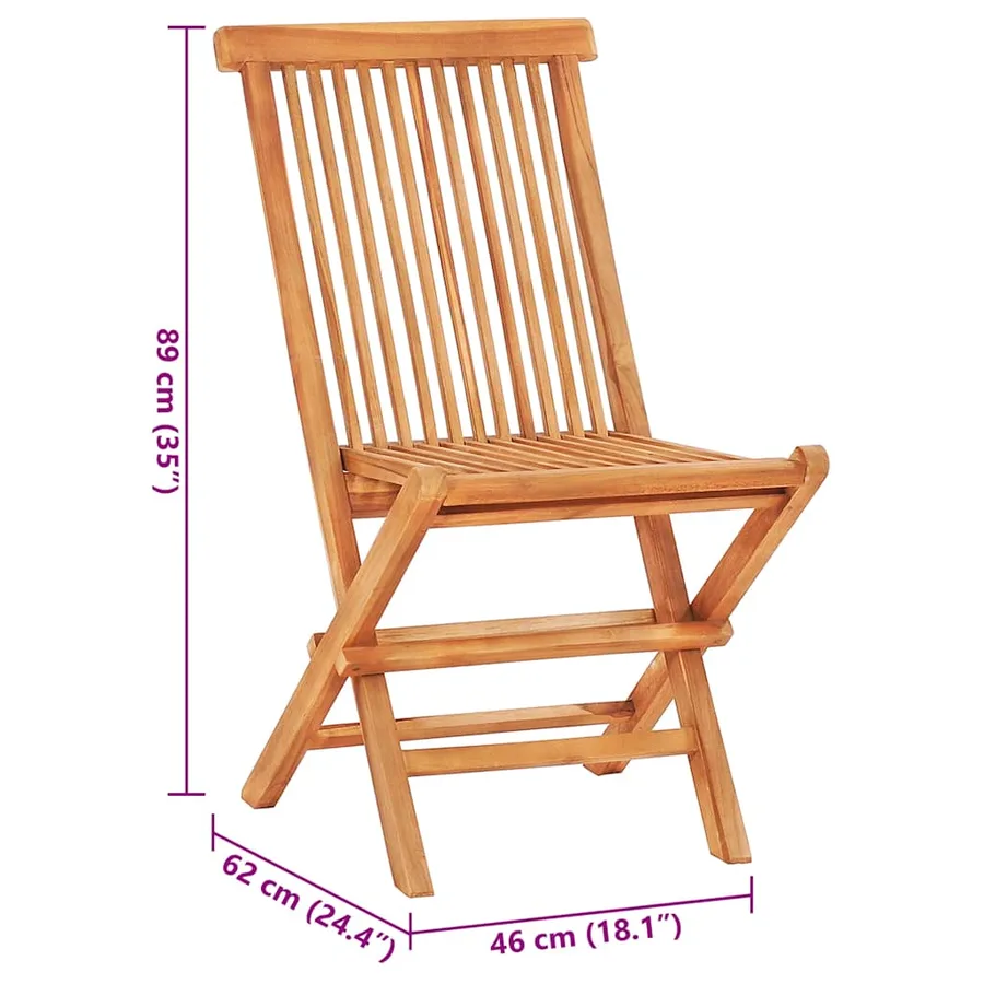 Ensemble de bistro 3pcs avec coussins crème Bois de teck massif - 17